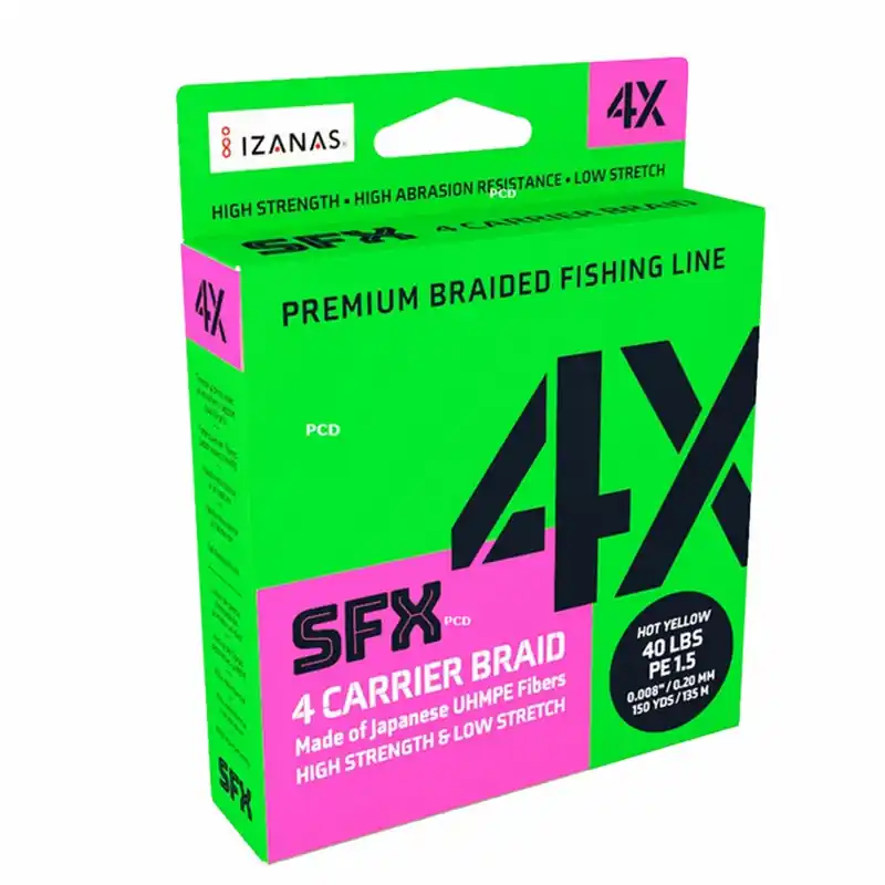 Tresse Sufix Sfx 4x Hot Yellow 135m Top Vente