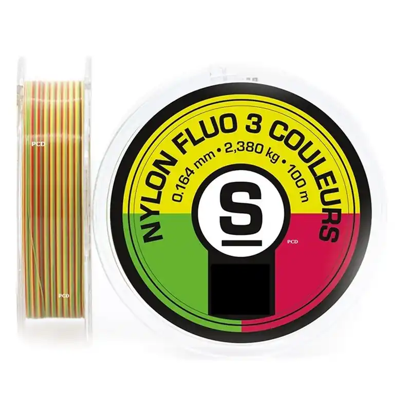 Nylon Pierre Sempé Fluo 3 Couleurs Jaune, Rouge Et Vert 100m Prix Cassé