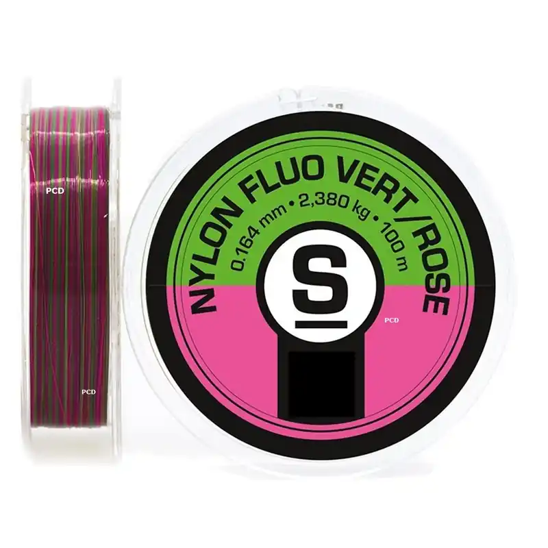 Nylon Pierre Sempé Bicolore Vert Et Rose 100m Vente Directe