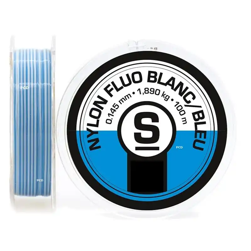 Nylon Pierre Sempé Fluo Bicolore Bleu Et Blanc 100m Bon Plan
