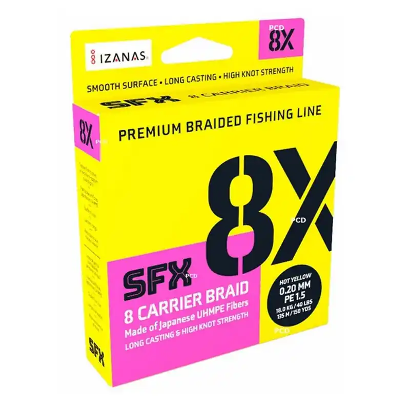 Authentique Tresse Sufix SFX 8 Hot Yellow 275M