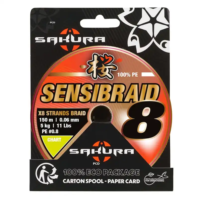 Prix Promo Tresse Sakura Sensibraid 8X Chartreuse 150M