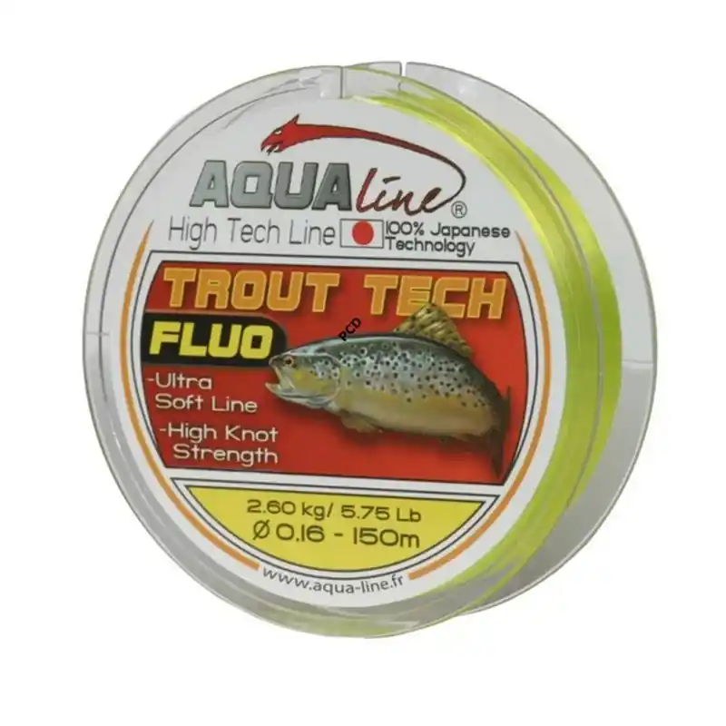 Fil Aqualine Trout Tech Jaune 150M Dernier Modèle