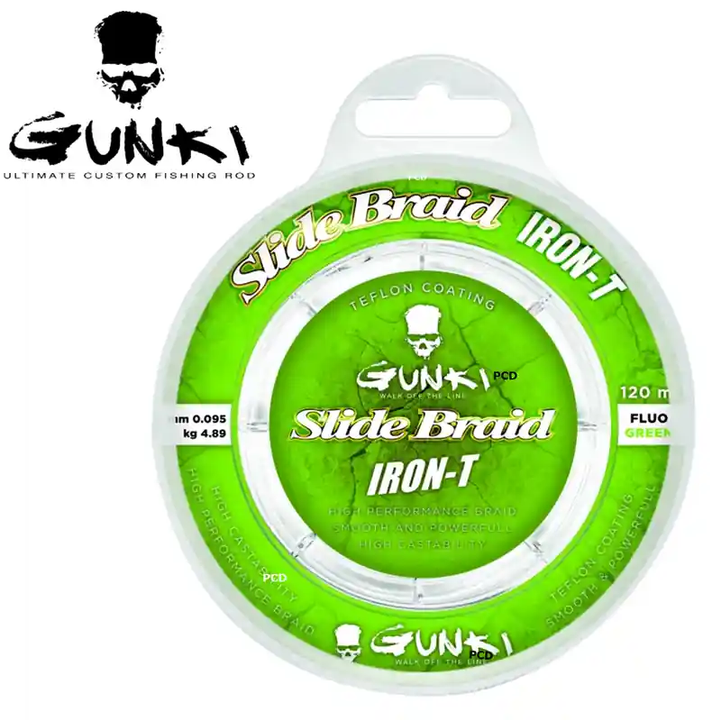 Expédition Rapide Tresse Gunki Slide Braid Iron-T Fluo Green 120m