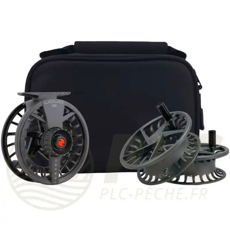 Pack Moulinet + Bobines LAMSON Liquid S -9+ Smoke Prix Réduit