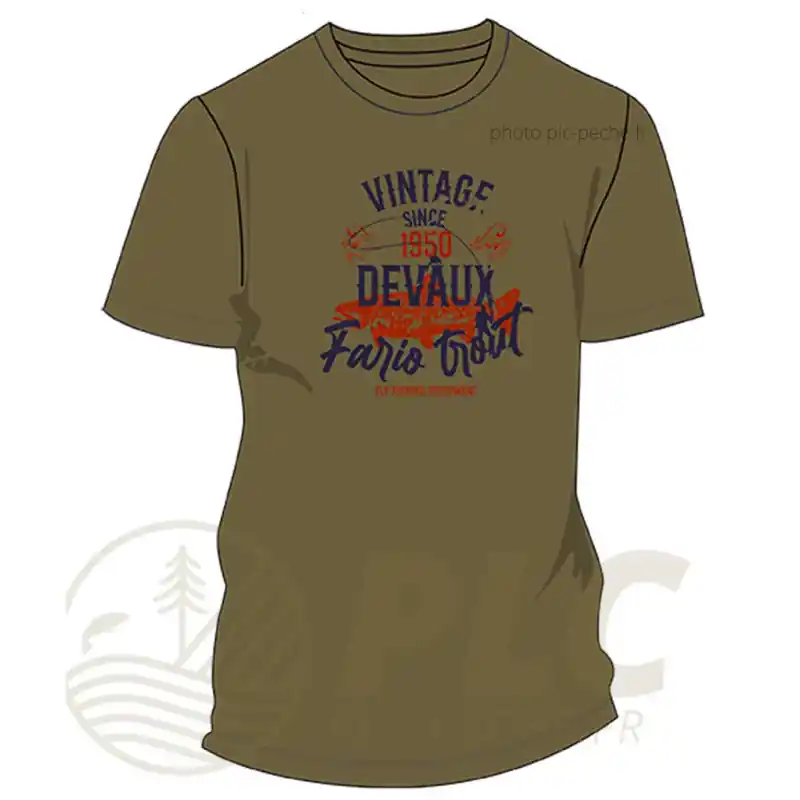 Nouvel Arrivage T-Shirt DEVAUX Vintage Kaki
