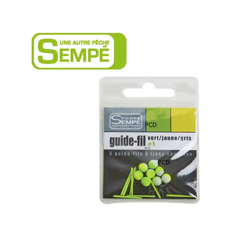 Réduction GUIDE FIL PIERRE SEMPE VERT/JAUNE/GRIS PAR 8