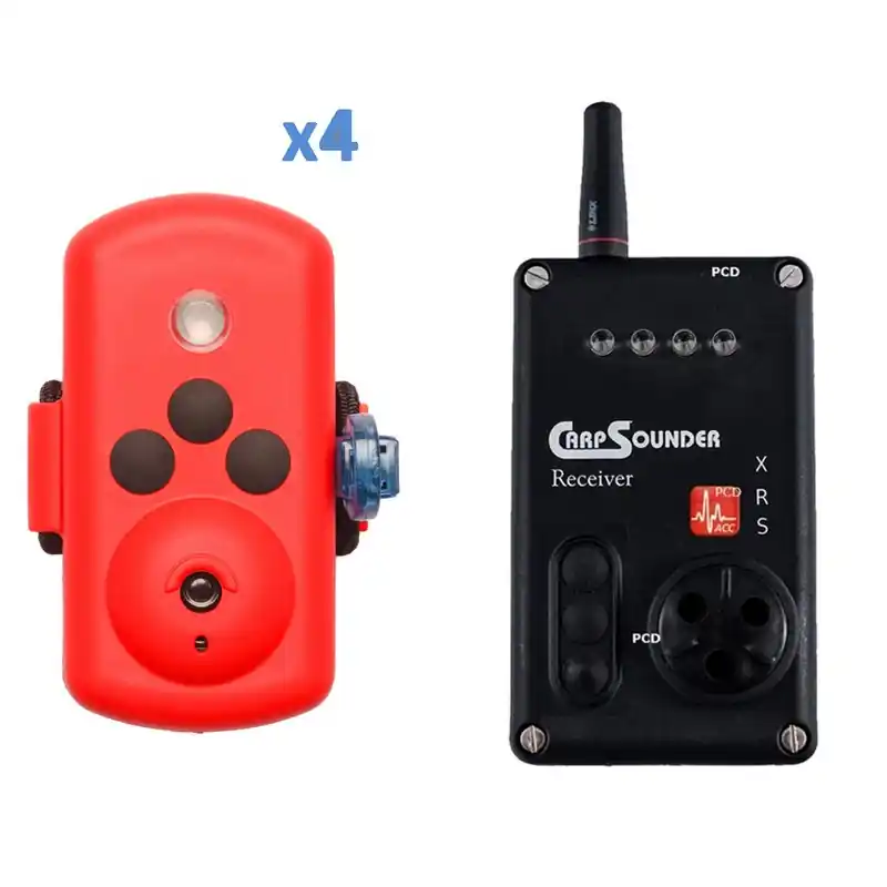 Coffret Centrale Roc XRS ACC + 4 Indicateurs De Touches Silure CatSounder SD Orange Nouvelle Collection