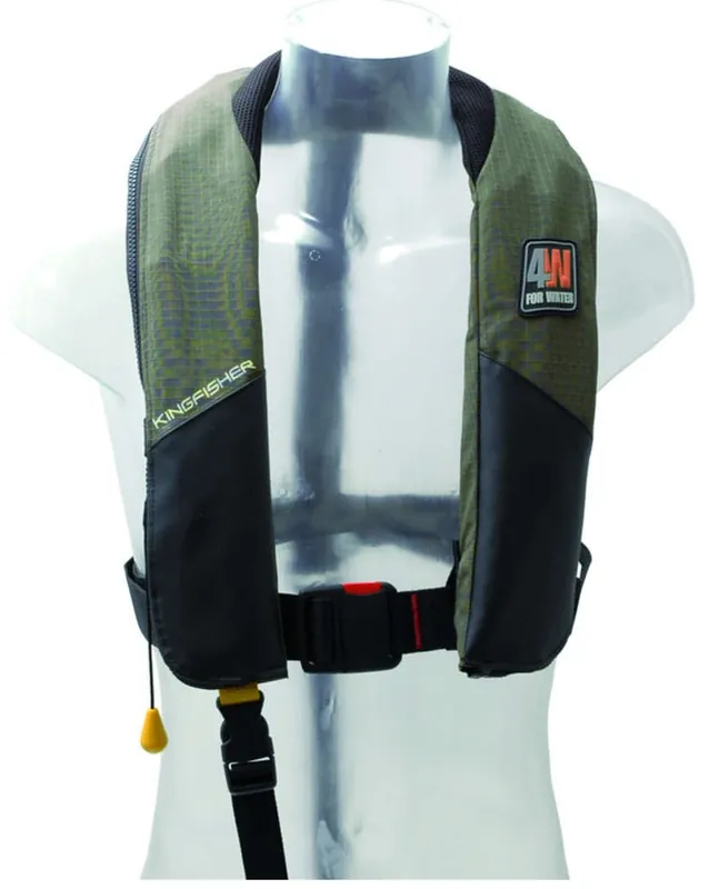 Achat Immédiat Gilet gonflable 4Water Kingfisher 150N manuel kaki