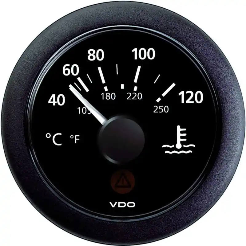 Prix Bas Afficheur VDO Thermomètre eau 120°C – Ø52 mm – Noir