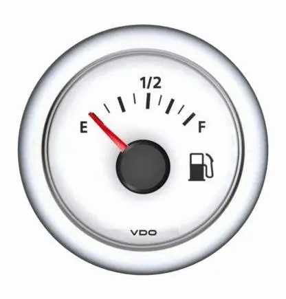 Meilleur Choix Afficheur VDO indicateur carburant – Ø52 mm – Blanc – tubulaire