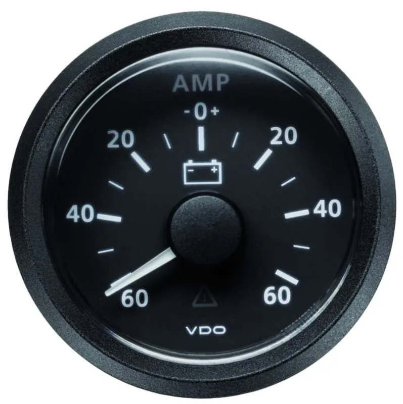 Afficheur VDO Ampèremètres 60A – Ø52 mm – Noir Commander Maintenant
