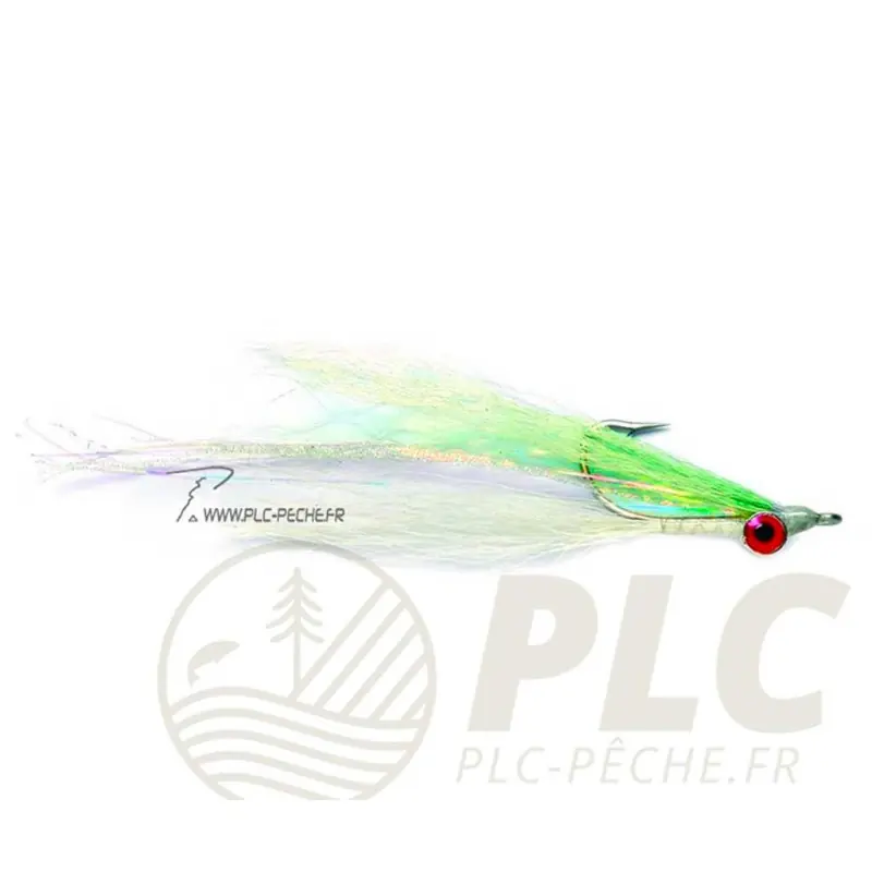 Authentique Mouche Mer FULLING MILL Clouser Chartreuse/White