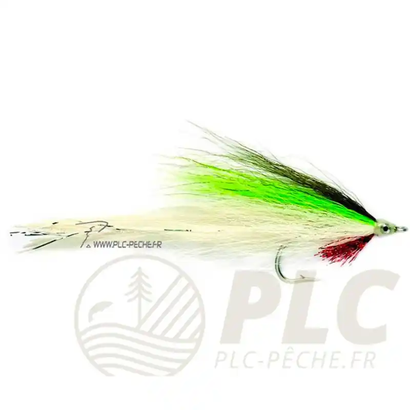 Haute Qualité Mouche Mer FULLING MILL Deceivers Chartreuse/White