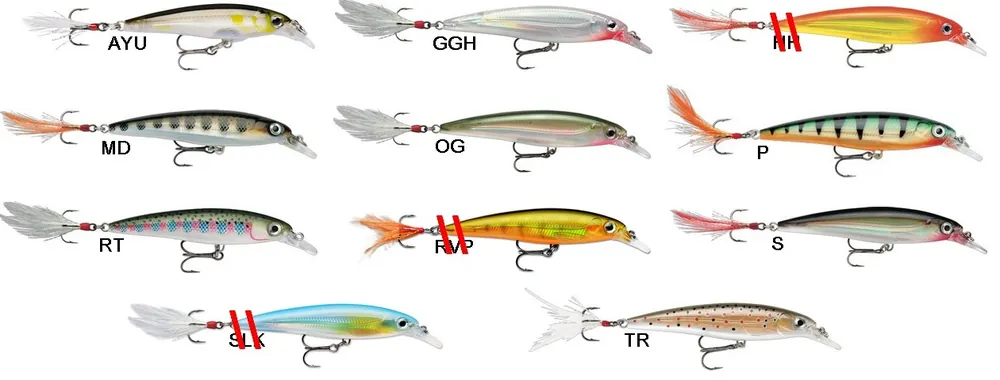 Leurre Rapala X-Rap 4 cm 2 gr Marque