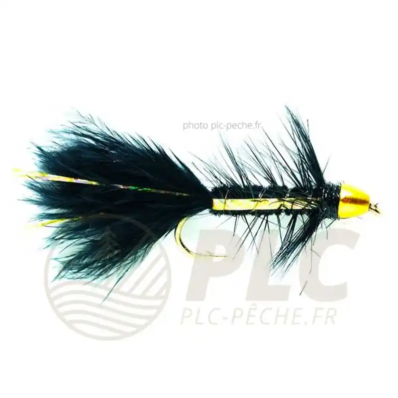 Satisfait Ou Remboursé Mouche FULLING MILL Streamer Golden Bullet Black Flash