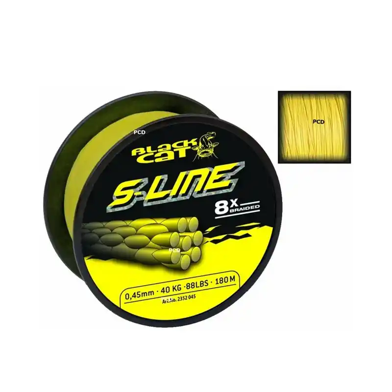 Tresse Silure Black Cat S-LINE Petite Bobine Haute Qualité