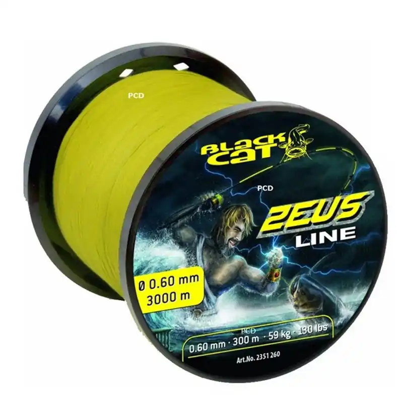 Tresse Silure Black Cat Zeus S-LINE Grande Bobine 3000M Dernière Chance