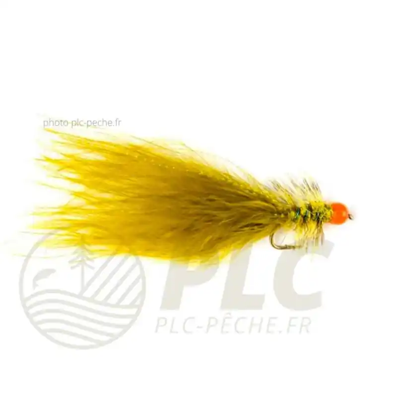 Mouche Streamer FULLING MILL Hot Taddy Olive/Red Marque