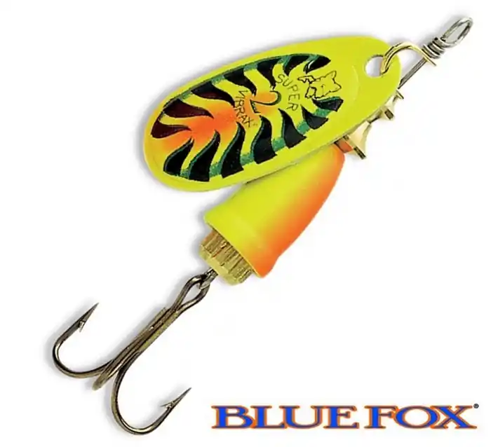 Cuiller Blue Fox Vibrax Fluorescent N° 4 Réduction