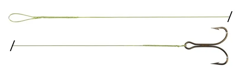 Réduction Avançon Cannelle Nylflex C702 40 cm Boucle + Hameçon Double N°4