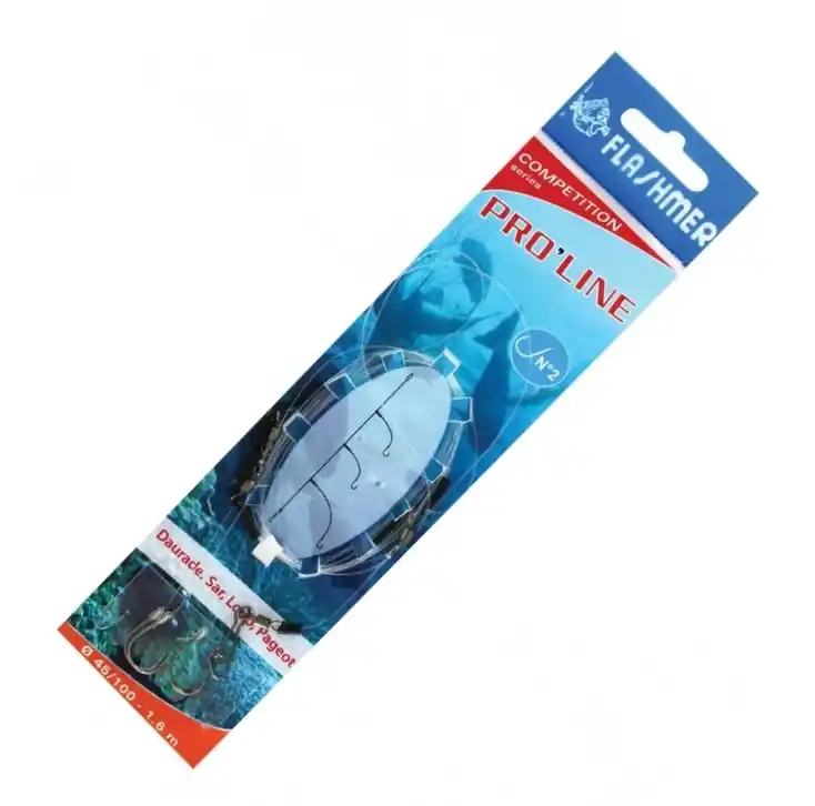 Soldes Bas de Ligne Flashmer Pro-Line 3 Hameçons N°1/0