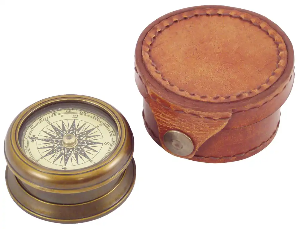 Boussole Décomarine Laiton vieilli – Ø 5,5 cm Solde