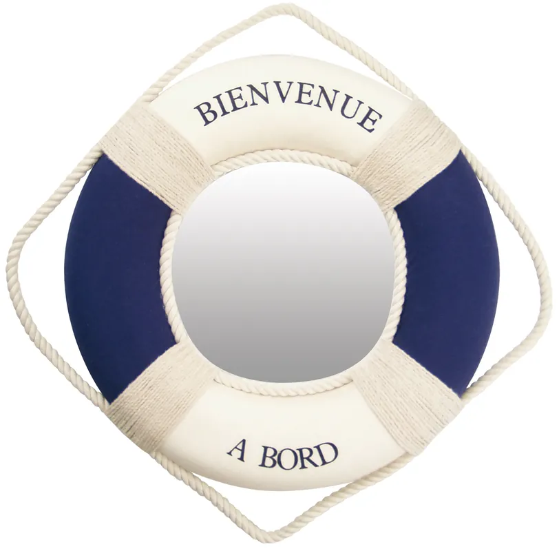 Vente Flash Miroir bouée Décomarine « Bienvenue à bord » – Ø 30 cm