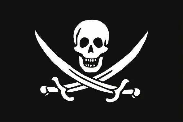 Bon Marché Drapeau Décomarine Pirate 30 x 40