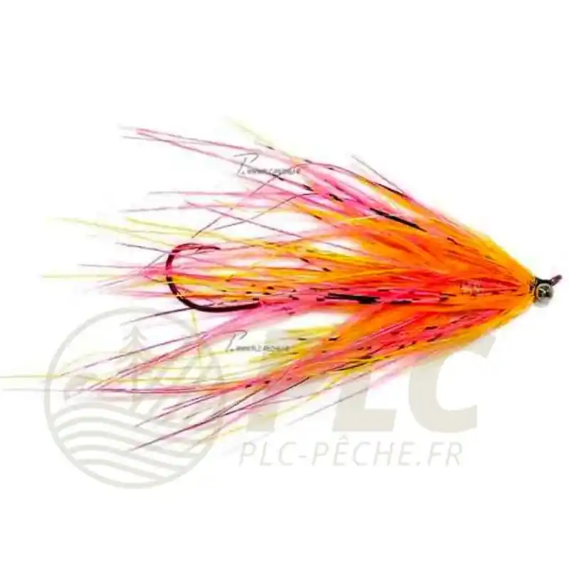 Mouche Steelhead Stu‘s Ostrich Mini-Intruder Pink/orange Nouvel Arrivage