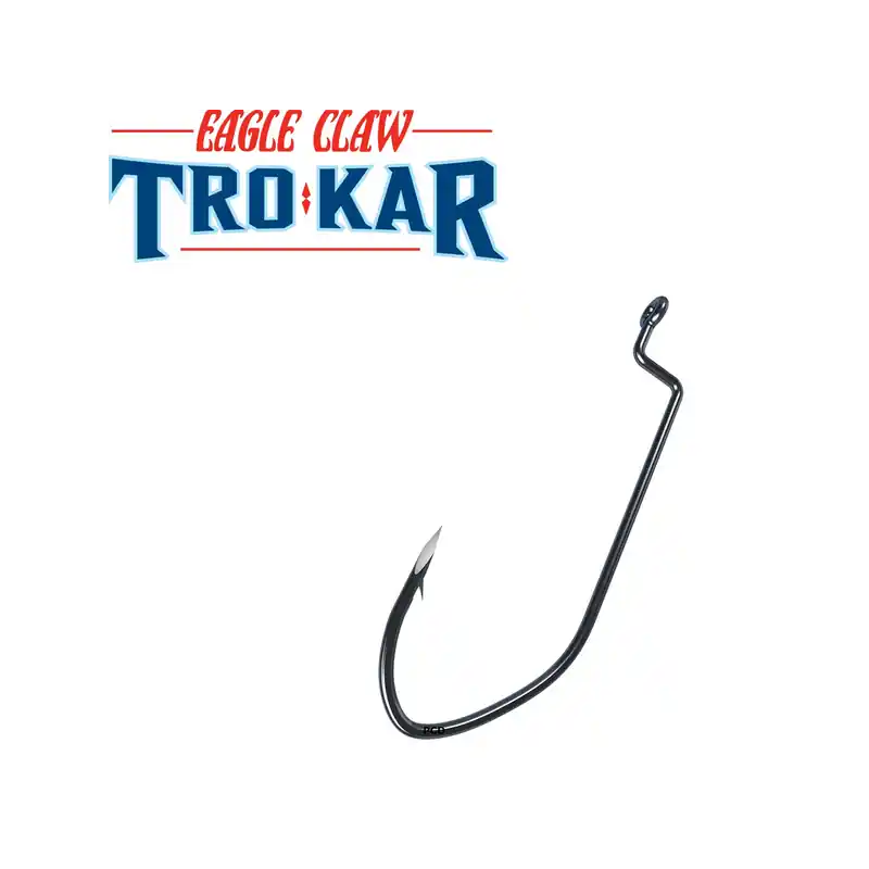 HAMECONS SIMPLES EAGLE CLAW TRO-KAR TK105 BIG NASTY OFFSET WORM Offre Exclusive