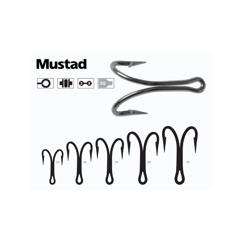 Promotion Saisonnière HAMECONS MUSTAD DOUBLE INOX 7982 HS