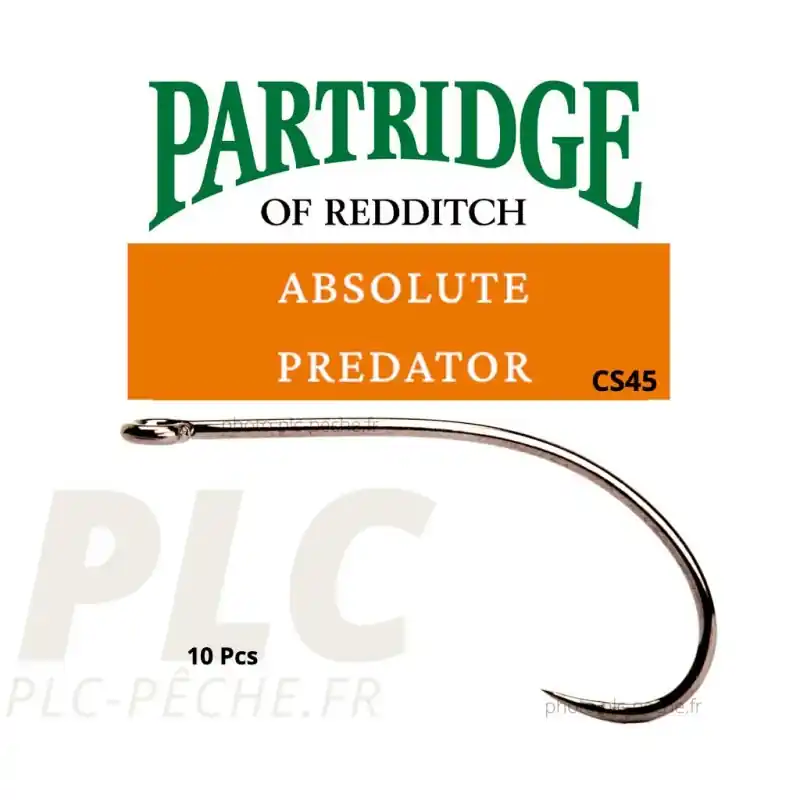 Hameçon mouche PARTRIDGE Absolute Predator CS45BN Commander Vite