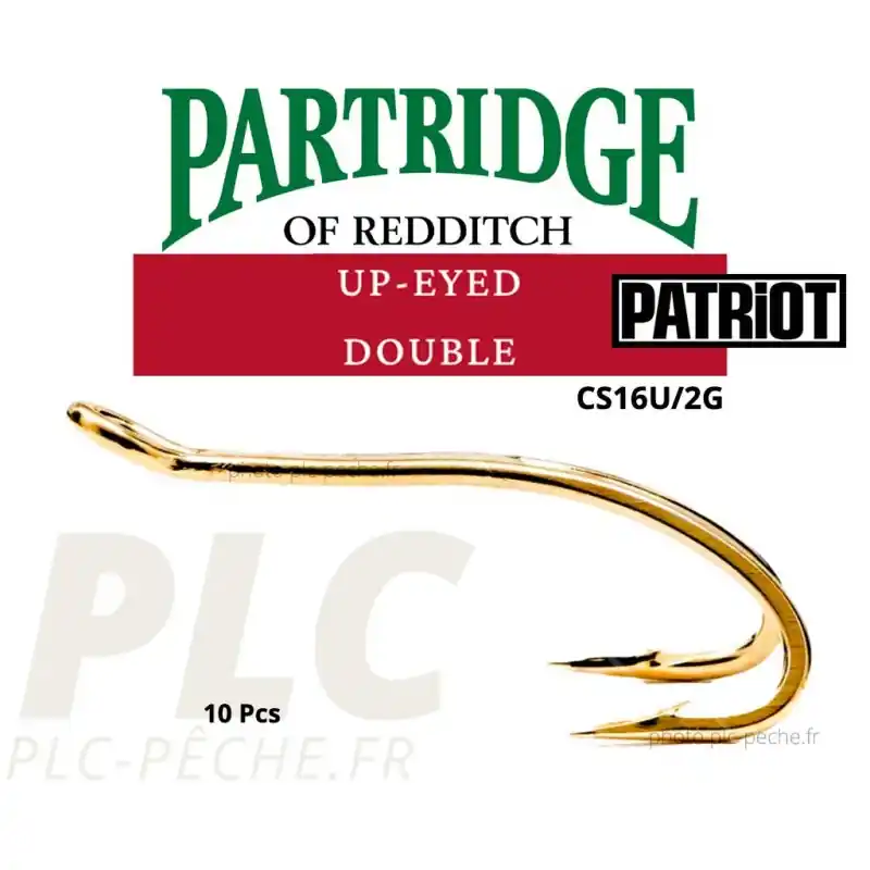 hameçon mouche Partridge Patriot double up-eye cs16/2 gold Marque