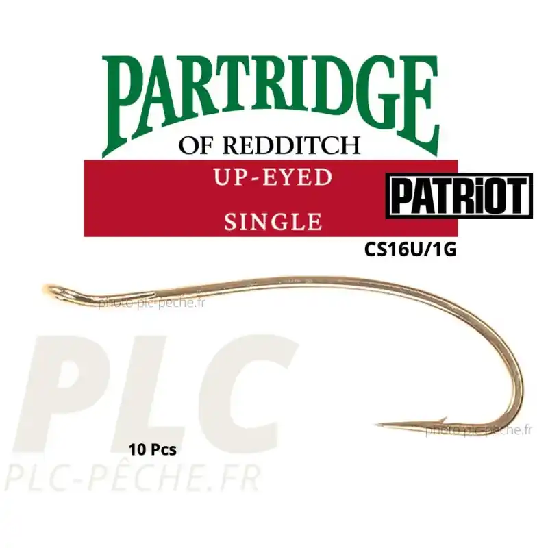 Hameçon mouche Partridge Patriot up-eye single gold Affaire À Saisir