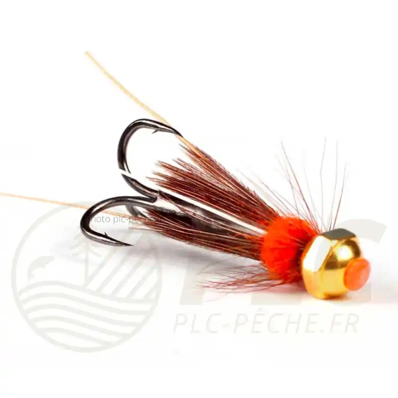 Remise Mouche Saumon Frances Hexagon Fire Red