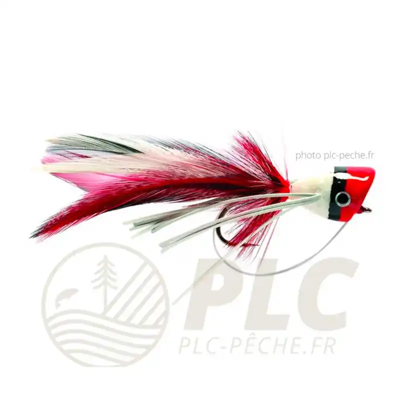 Mouche FULLING MILL Bass Popper Red & White Must-Have