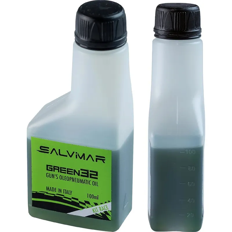 Huile Salvimar Green 32 pour arbalète pneumatique – 100ml Dernier Modèle