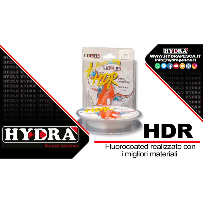 FIL FLUOR PECHE CARPE AU COUP « HDR » – 150 M – HYDRA Solde