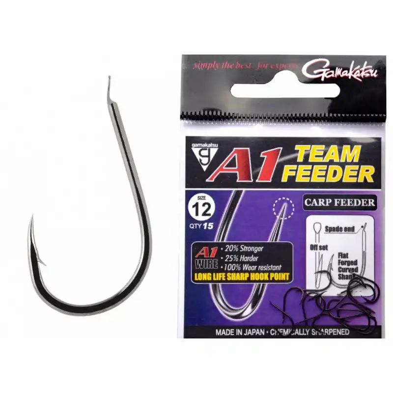 Réduction HAMECON A PALETTE AVEC ARDILLON "A1 TEAM FEEDER CARP FEEDER" - GAMAKATSU