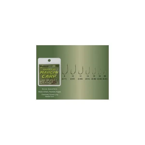 HAMECON A PALETTE SANS ARDILLON « BARBLESS MARGIN CARP » – DRENNAN Haute Qualité