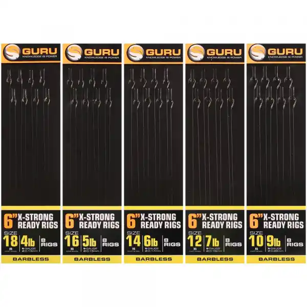 HAMECON MONTE A PALETTE SANS ARDILLON "X-STRONG CARP POLE READY RIGS" - 15 CM - GURU Prix Choc