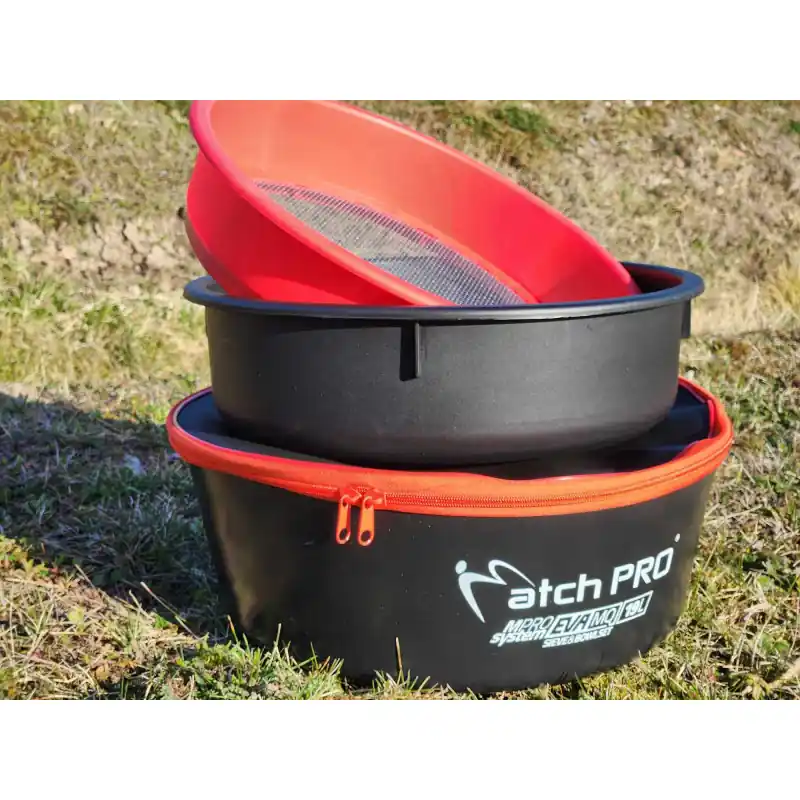 ENSEMBLE BAC + TAMIS "MPRO SYSTEM EVA MONOCUB GROUNDBAIT" - 19L - MATCHPRO Top Vente
