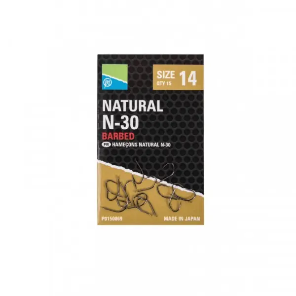 Satisfait Ou Remboursé Hameçons Natural N-30 Preston