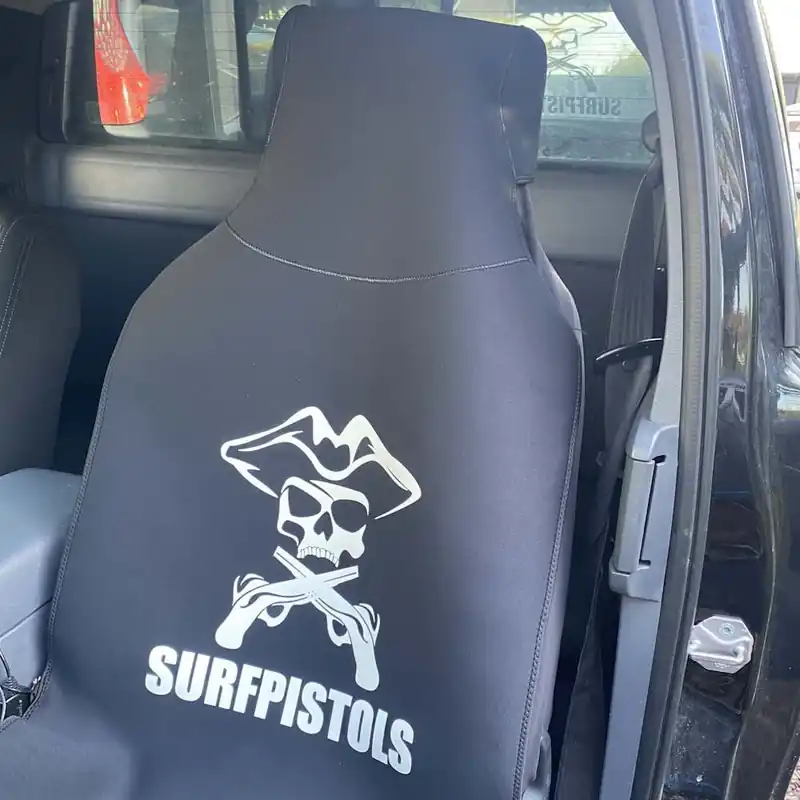 Bon Marché Housse de siège néoprène Surfpistols pour voiture Xtrem Neo Skull Noir