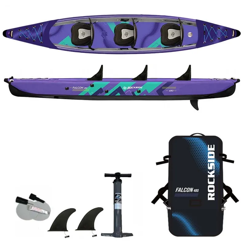 Meilleure Vente Kayak gonflable Rockside Falcon 480 2.0 3P EXPOSITION GRADE A